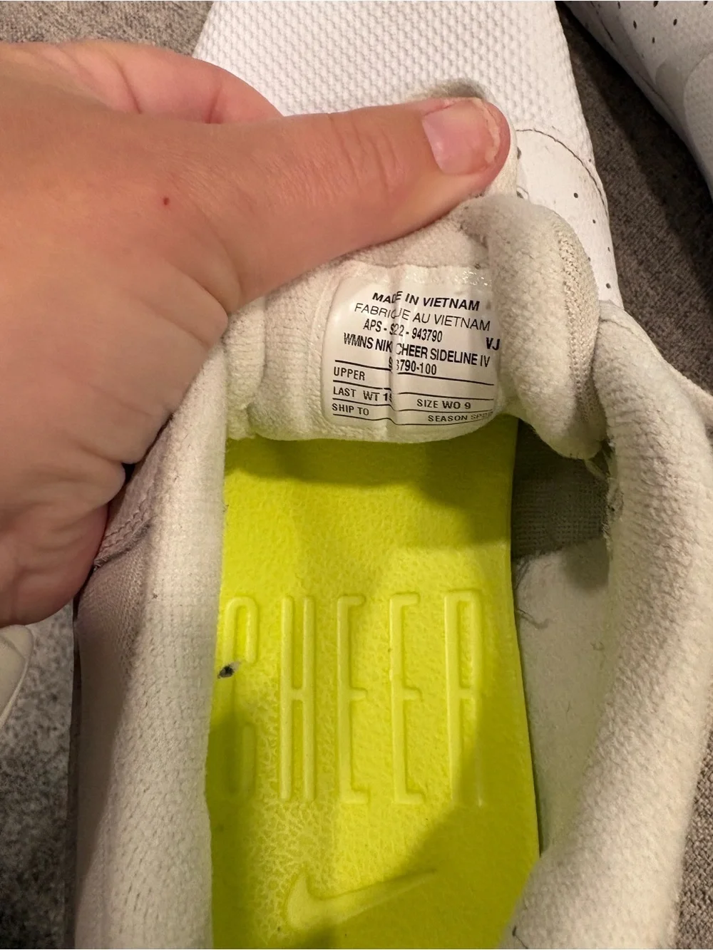 Nike Sideline IV Cheer Shoes White - Size W9